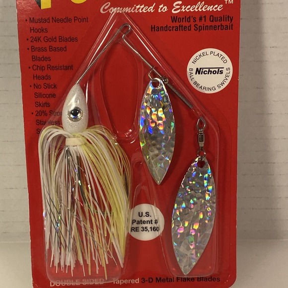 Nichols Lures Pulsator Spinnerbait 1/2oz 24K Gold Plated Shattered Glass NIP‎ - Picture 2 of 6